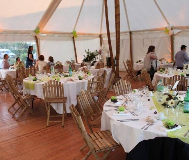 Tente Bambou pour repas de Mariage prés de Buchy