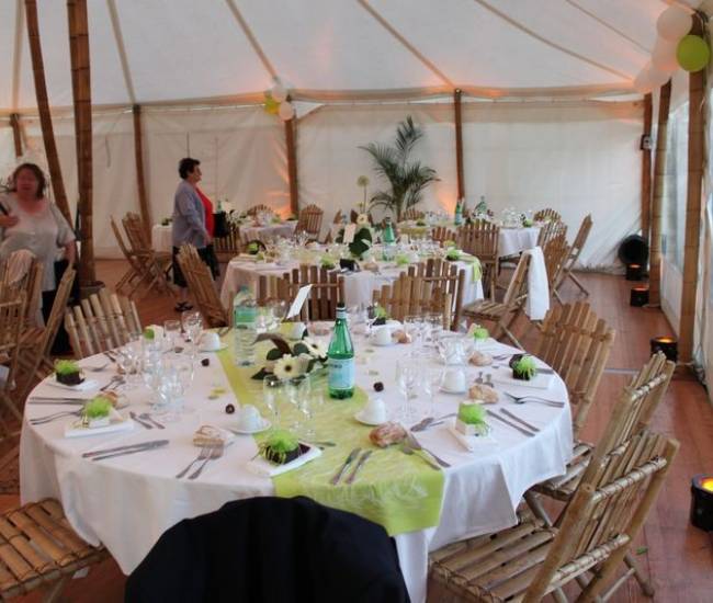Tente Bambou pour repas de Mariage prés de Buchy