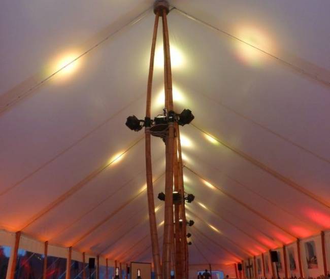 location d'éclairage d'ambianc dans une tente bambou louée Honfleur 14