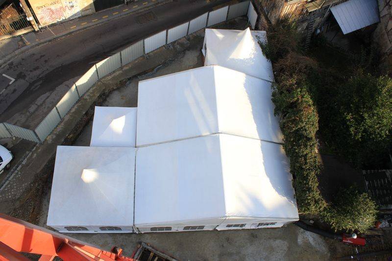 Location des Structures pour la pose de la première pierre de la maison de retraite de Rouen le 10 Janvier 2011