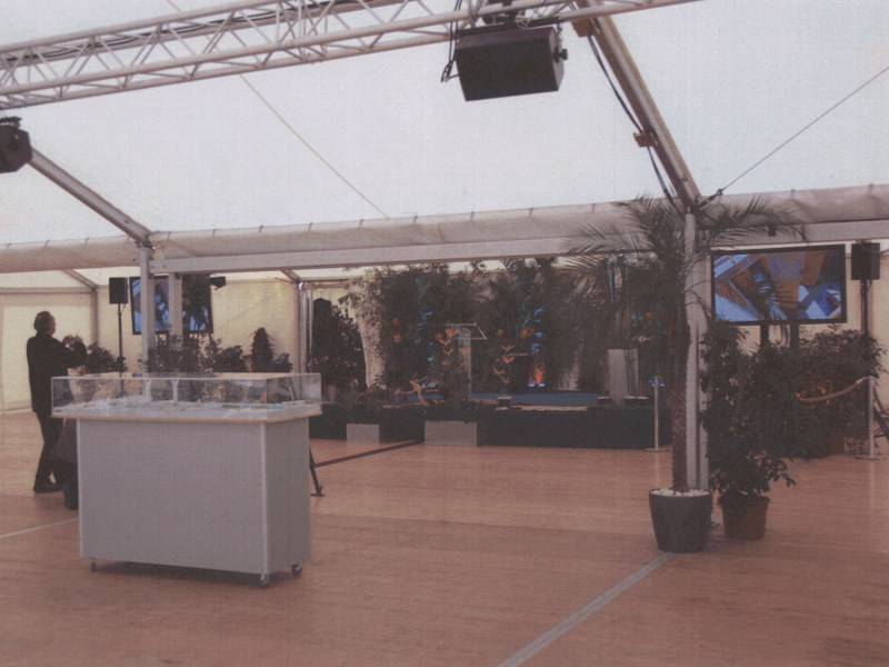 Location des tentes pour l'Inauguration du 6ème pont à Rouen le 29 septembre 2008