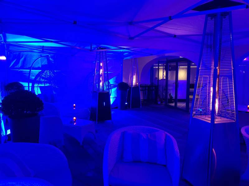 Chauffage mobile pour espace fumeur au gaz