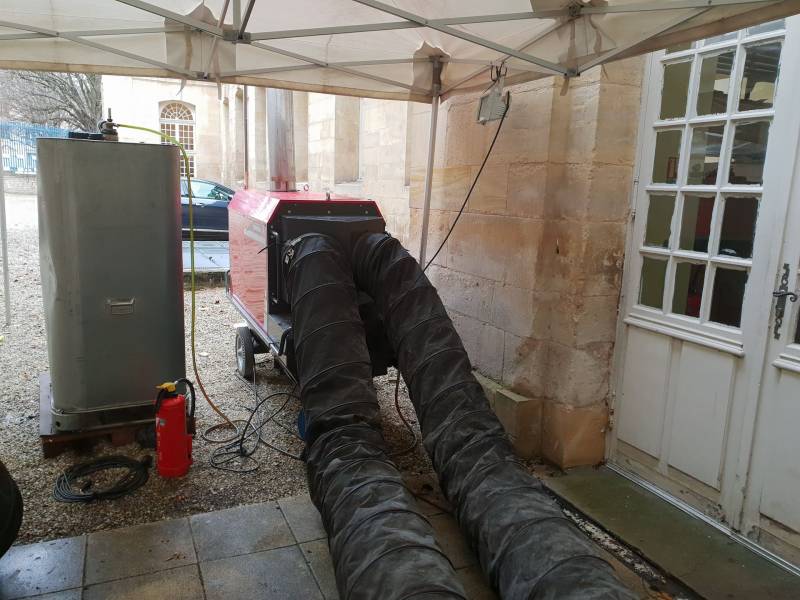 Location de chauffage mobile au fuel pour chapiteau en Normandie à Caen