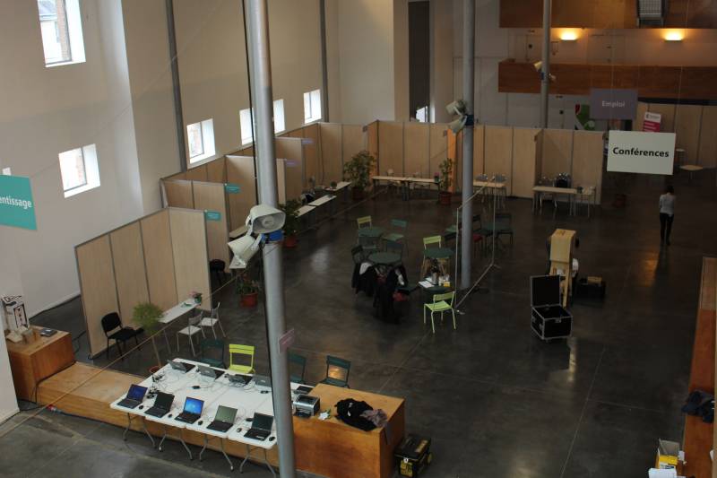 Installation pour salon de l'emploi en Normandie