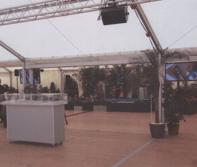 Location des tentes pour l'Inauguration du 6ème pont à Rouen le 29 septembre 2008