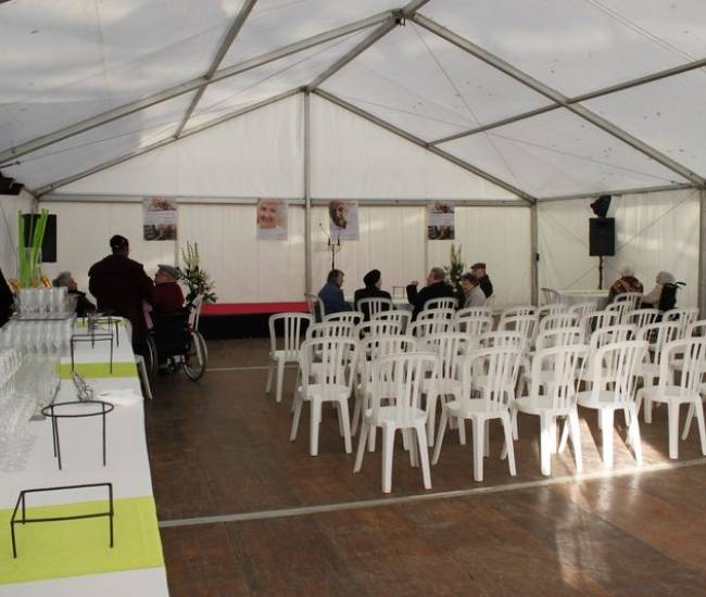 Pose de la première pierre de la maison de retraite médicalisée Korian à Bois Guillaume