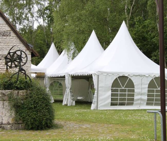 Tente pour vin d'honneur a la gange du grand Aulnay a Grand Quevilly