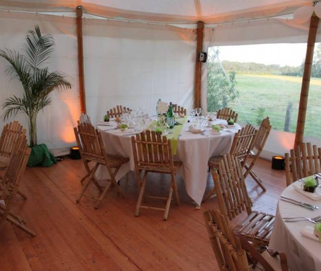 Tente Bambou pour repas de Mariage prés de Buchy